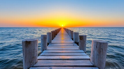 Fototapeta premium Panoramic view of a sunrise on the island of Sylt, SchleswigHolstein, Germany