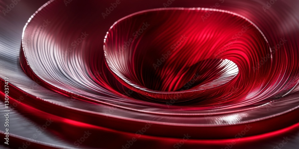 Poster abstract red swirl a futuristic background with converging lines and streaming waves