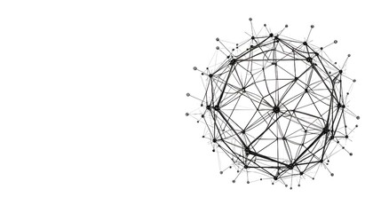 A visually striking abstract black geometric design featuring circular and organic patterns made of interconnected arcs, ellipses, and curved lines. The design appears almost three-dimensional,