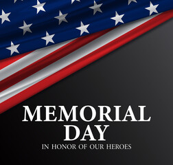 Memorial Day USA Flag