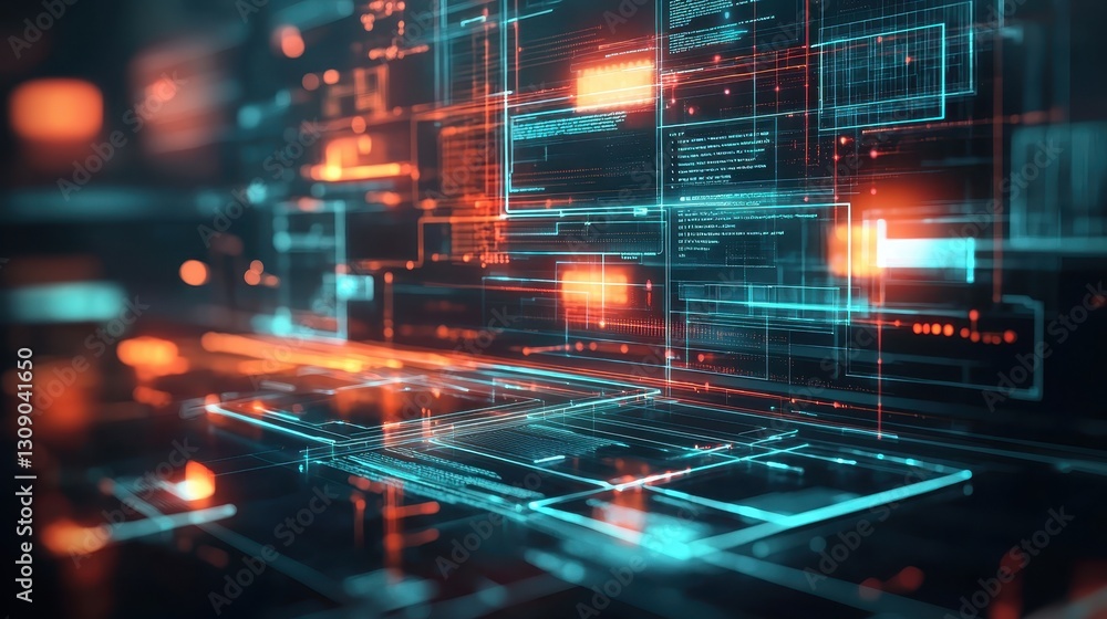 Poster data visualization trends digital realm graphic design tech environment abstract perspective