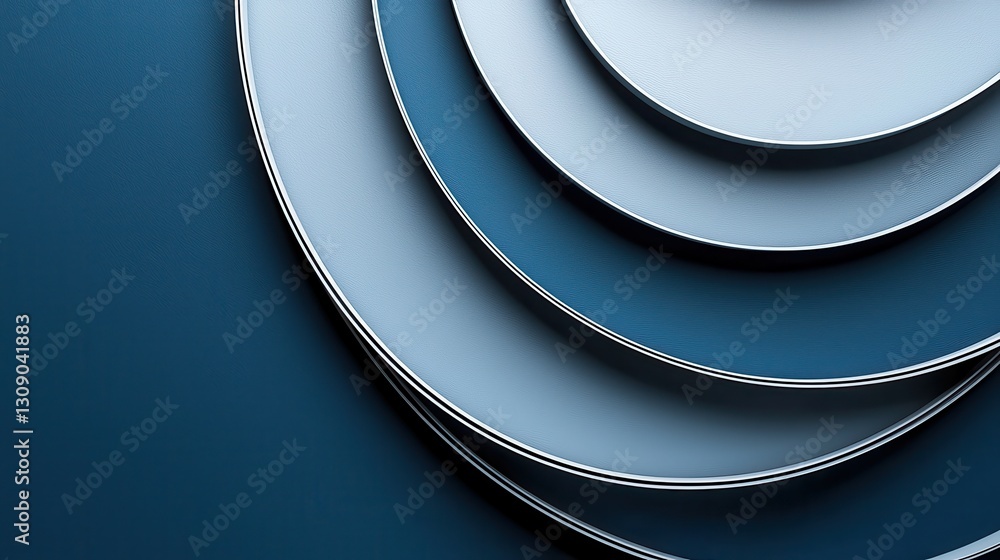 Aufkleber layered circular patterns abstract design digital art modern aesthetics top view visual harmony