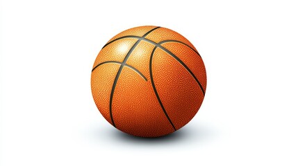 A vibrant orange basketball with visible texture and details, perfect for sports-themed designs and creative projects.