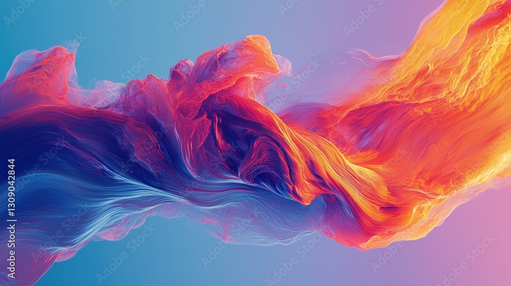 Poster vibrant abstract patterns in dynamic digital art for a modern artistic viewpoint