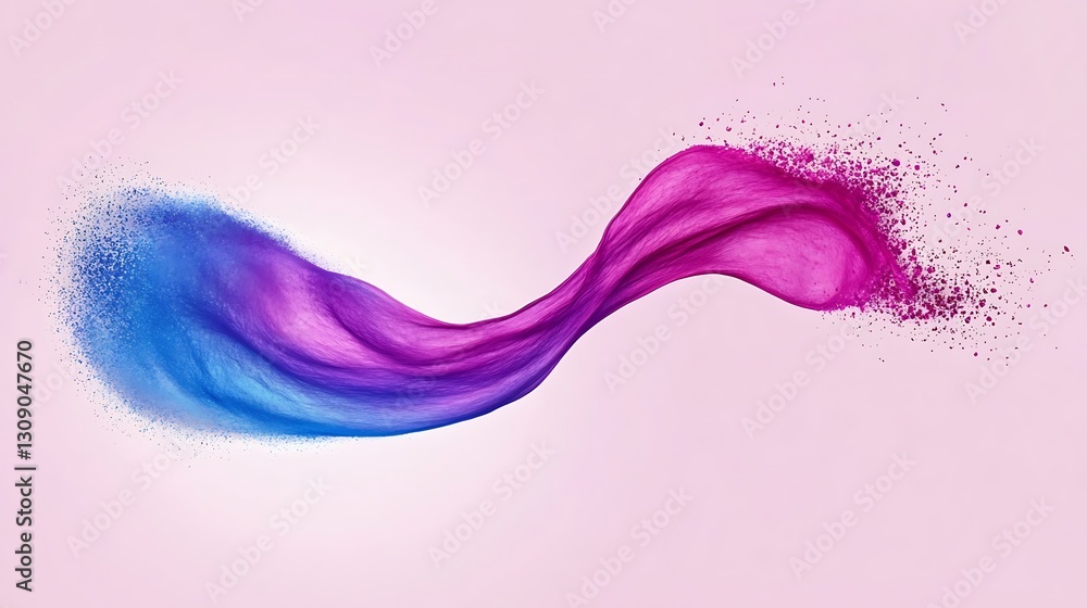 Poster dynamic fusion of vibrant pigments in ethereal swirling pattern form