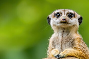 Fototapeta premium Suricate or meerkat Suricata suricatta standing on guard