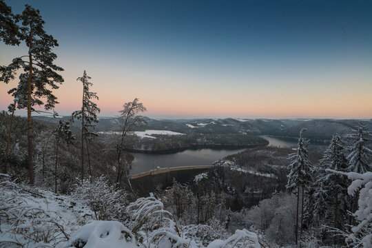 Hohenwarte Talsperre im Winter
