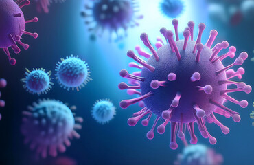 Obraz premium Virus fighting concept. Outbreak of viral diseases and viral influenza background.