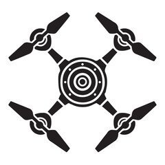 Overhead Drone Illustration Quadcopter Technology for Aerial Photography