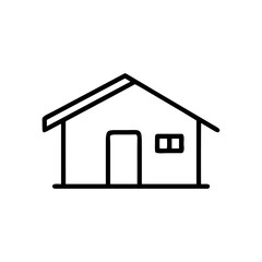 continuous one line home vector illustration