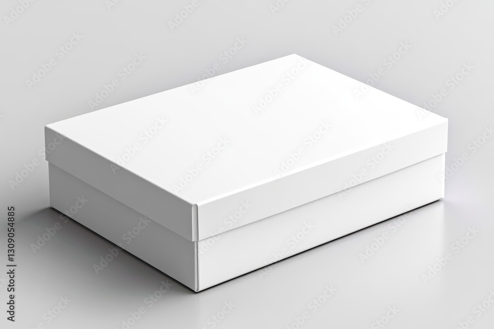 Poster White Rectangular Box Mockup Blank Minimalist Design Presentation Template