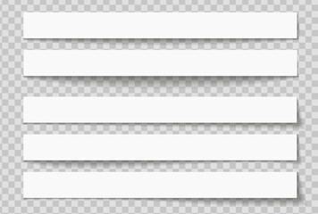 Realistic sticky notes isolated with real shadow on white background. Square sticky paper reminders with shadows