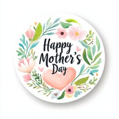 Mothers Day Floral Heart