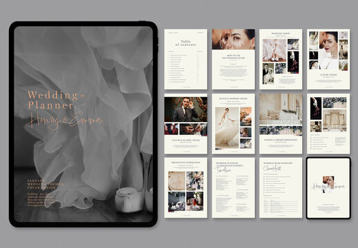 Visual Wedding Planner Layout Digital Planner