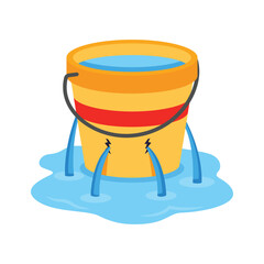 A customizable 3d style icon of leaking bucket © CreativeStudio