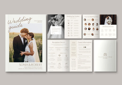 Elegant Wedding Itinerary Layout