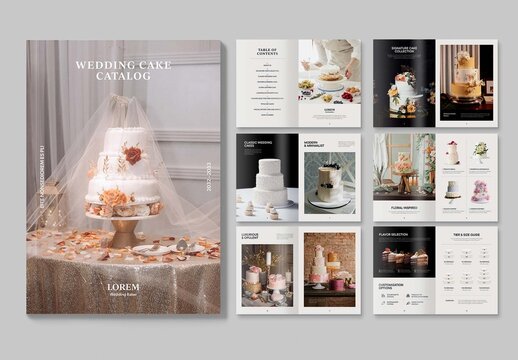 Wedding Cake Catalog & Brochure Layout