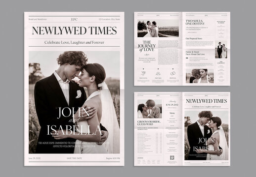 Wedding Newspaper Layout