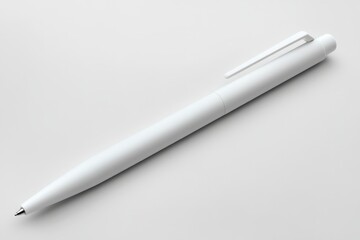 White Pen on White Background: Minimalist Office Stationery.