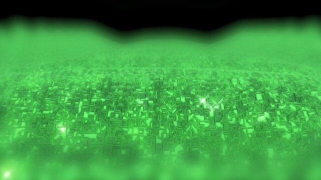 Green micro scheme chip move wave able to loop endless 4k