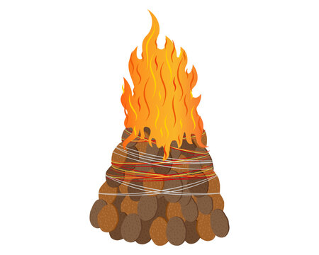 traditional festival of bonfires, holika dahan choti holi festival celebrated on the night before holi