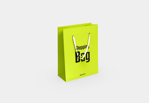 Shopping Bag Mockup With Editable Colors