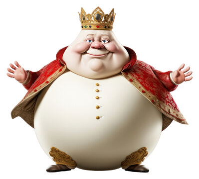 PNG King humpty dumpty figurine white background representation.