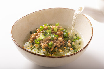 納豆　茶漬け