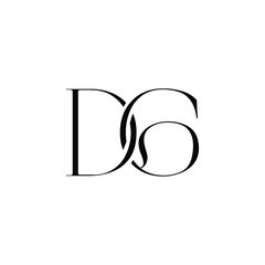 DG monogram logo design letter text name symbol monochrome logotype alphabet character simple logo