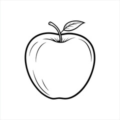 Apple Vector Illustration on White Background | High-Quality Digital Artwork