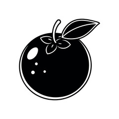 Blueberry Vector Illustration on White Background | High-Quality Digital Artwork