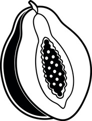 Papaya Fruit on White Background – High-Quality Stock Image for Commercial Use