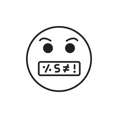 Fototapeta premium Angry Emoji Face Icon 