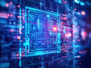 Naklejka premium Detailed Closeup of an Intricate Circuit Board Featuring Complex Pathways and Components Highlighting Technology Innovation and Electronic Engineering Skills