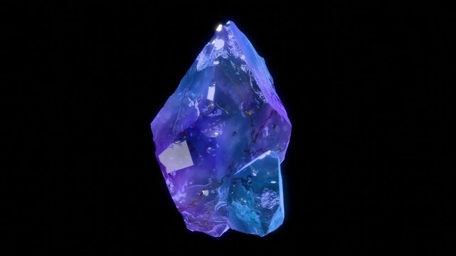 Captivating Lapis Lazuli Crystal in the Dark Looped Animation