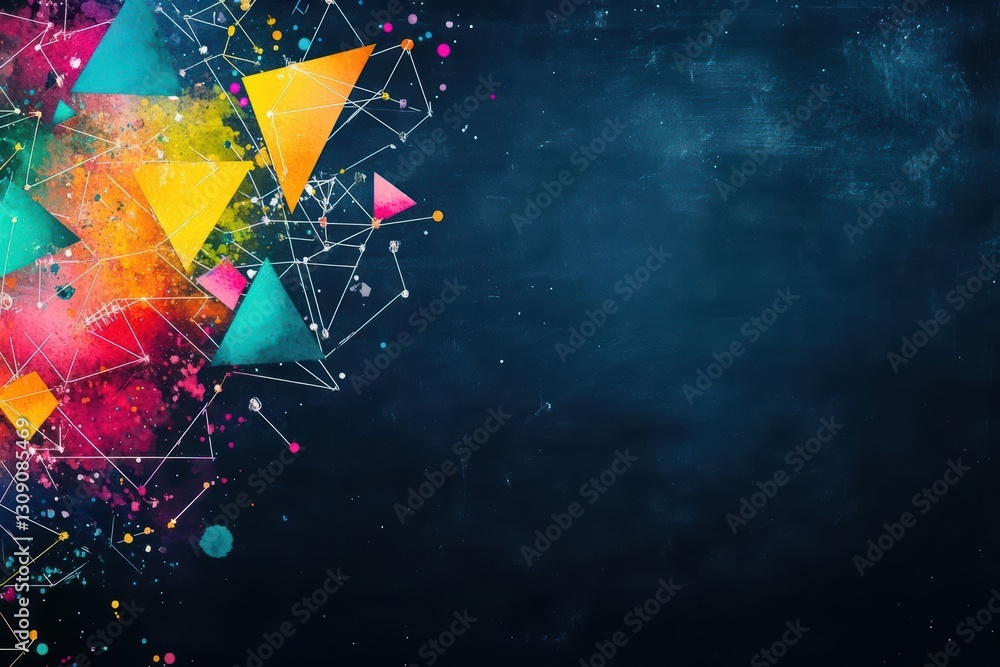 Poster vibrant colorful abstract background blending vivid hues with dark backdrop creating an artistic and