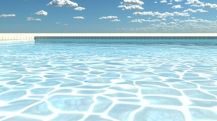 Obraz premium Calm Blue Pool Water Under Sunny Sky