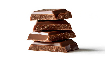 A close-up chocolate has slightly broken edges, revealing its rich and creamy interior.