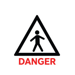 pedestrian crossing sign isolated