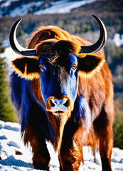 close up of a buffalo