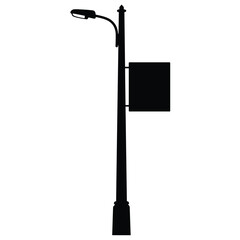 street lamp isolated on white