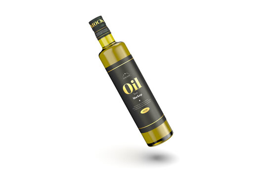 Glass Oil Bottle Mockup