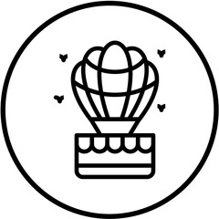 Vector Design Air Ballon Icon Style