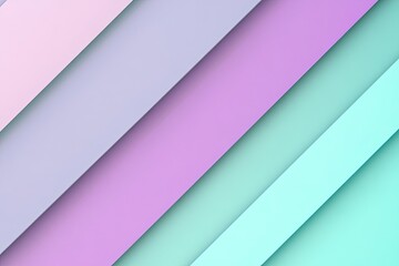 Fototapeta premium Abstract pastel diagonal stripes background image with layered design and soft color palette of pink purple and mint green