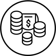 Vector Design Stack Of Coins Icon Style