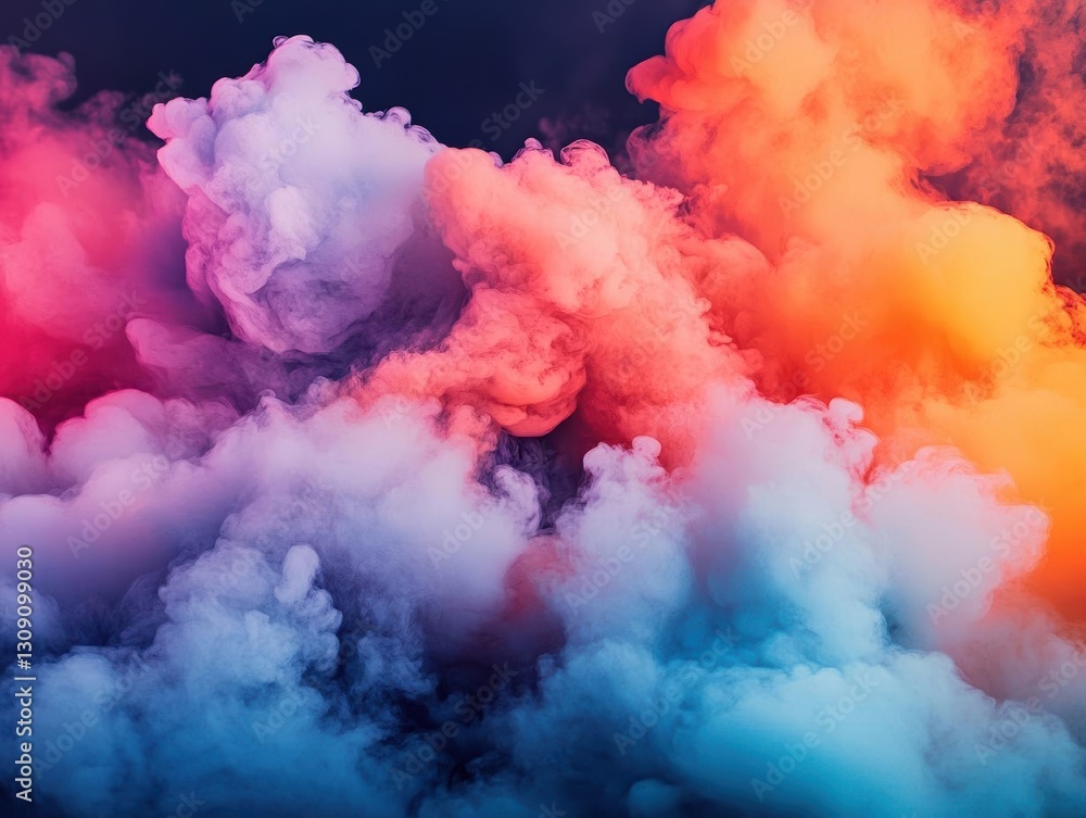 Poster vibrant colorful smoke cloud background creating a dreamy and ethereal atmosphere perfect for abstra