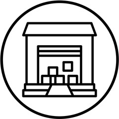 Vector Design Warehouse Icon Style