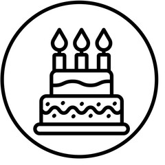 Vector Design Birthday Cake Icon Style