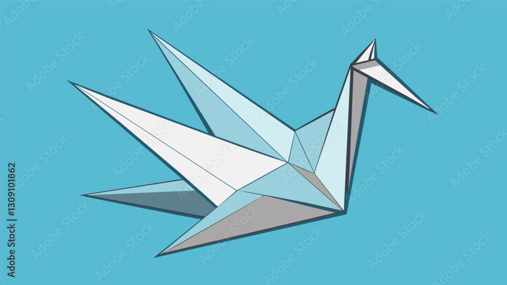 Poster delicate folds shaping into a paper crane the gradual transformation serving as a reminder to be pre