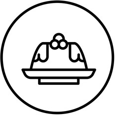 Vector Design Pudding Icon Style